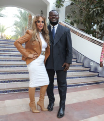 Senator Dr Rasha Kelej, CEO of Merck Foundation with Singer Cwezi from Ghana 1.JPG